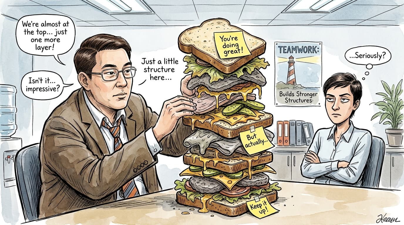The Feedback Sandwich Is a Lie — and Everyone Knows It